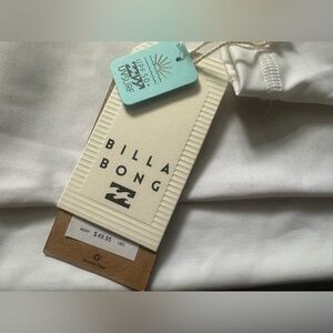 Billabong White UV Protection Rash guard Medium Shirt